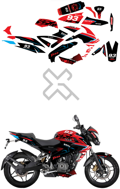 D1 93 Edition Full Body Sticker Compatible with Pulsar NS 200
